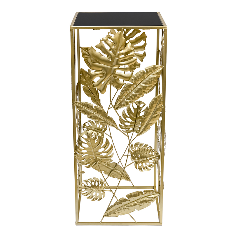 Подставка Tropical Gold Leaves Stand M Золотой Черный в Казани | Loft Concept 