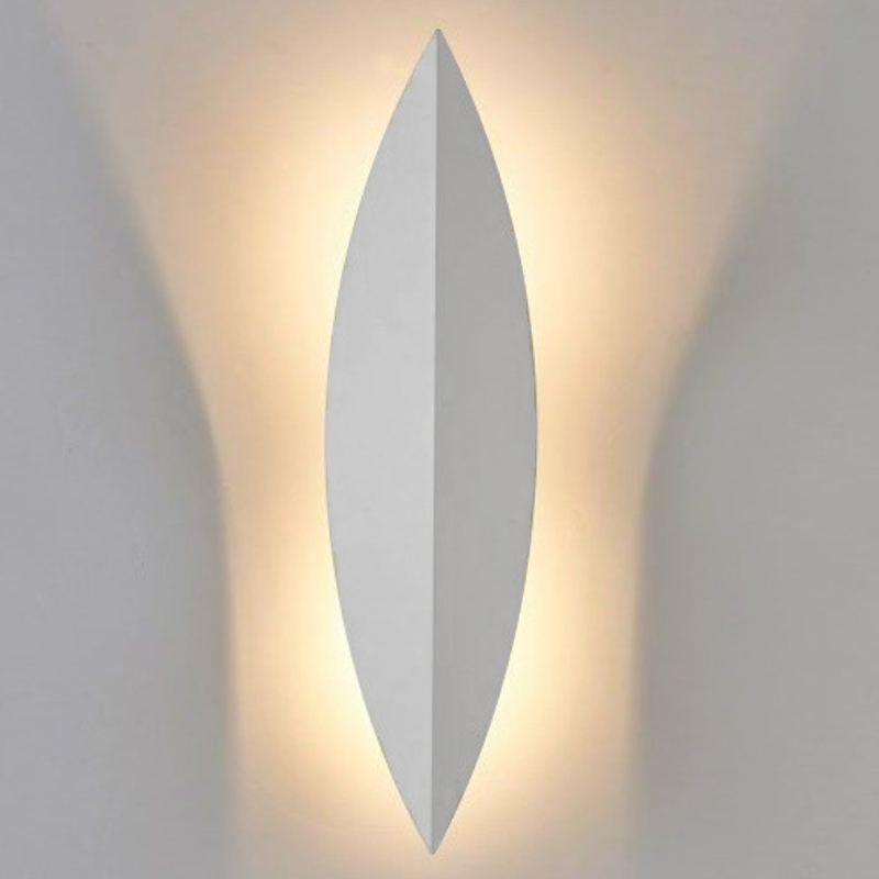 Art Deco Leaf Wall Lamp White Белый в Казани | Loft Concept 