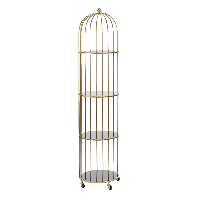 Стеллаж Cage Rack Gold Золотой в Казани | Loft Concept 