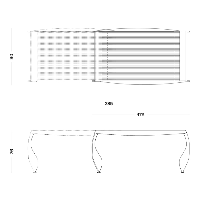 Дизайнерский раздвижной обеденный стол Poltronova Split Dining Table в Казани