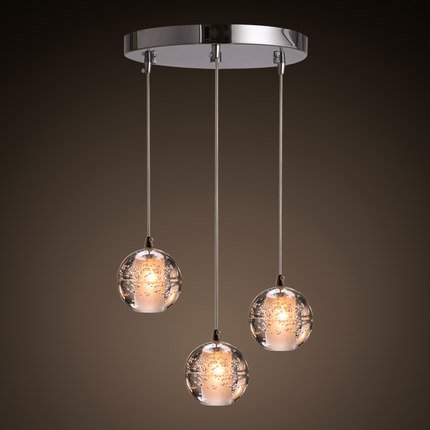 Люстра Bocci 14.3 Three Pendant Led Crystal Glass Ball 3 Прозрачный (Transparent) в Казани | Loft Concept 