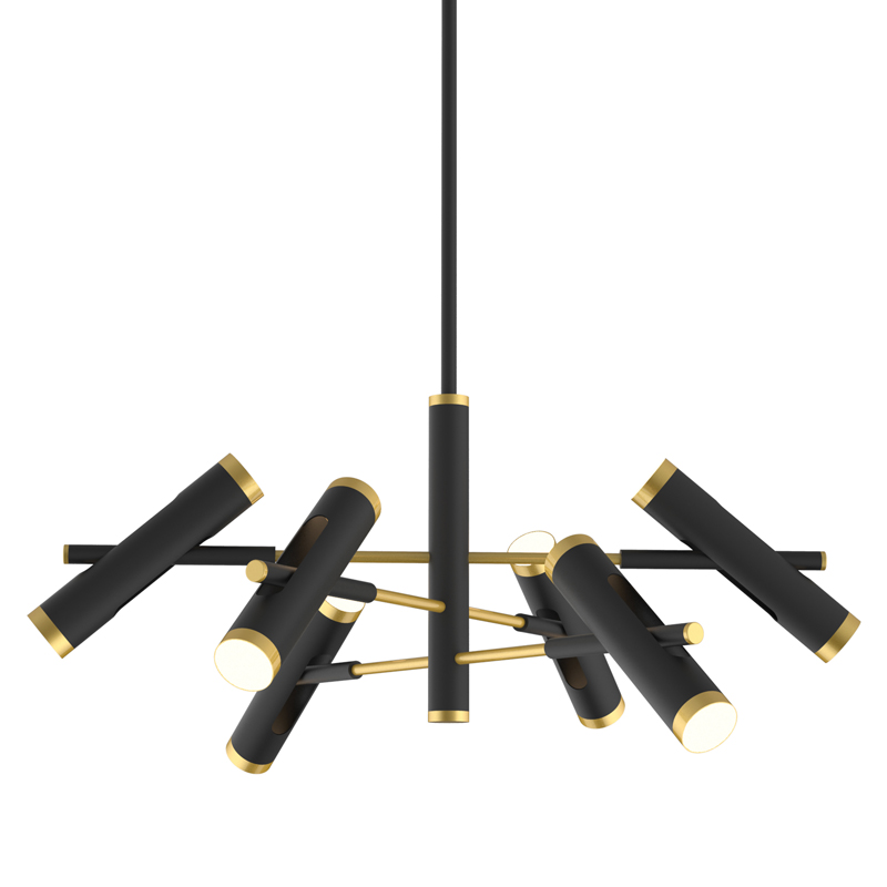 Люстра Rainer Chandelier black Черный Золотой в Казани | Loft Concept 