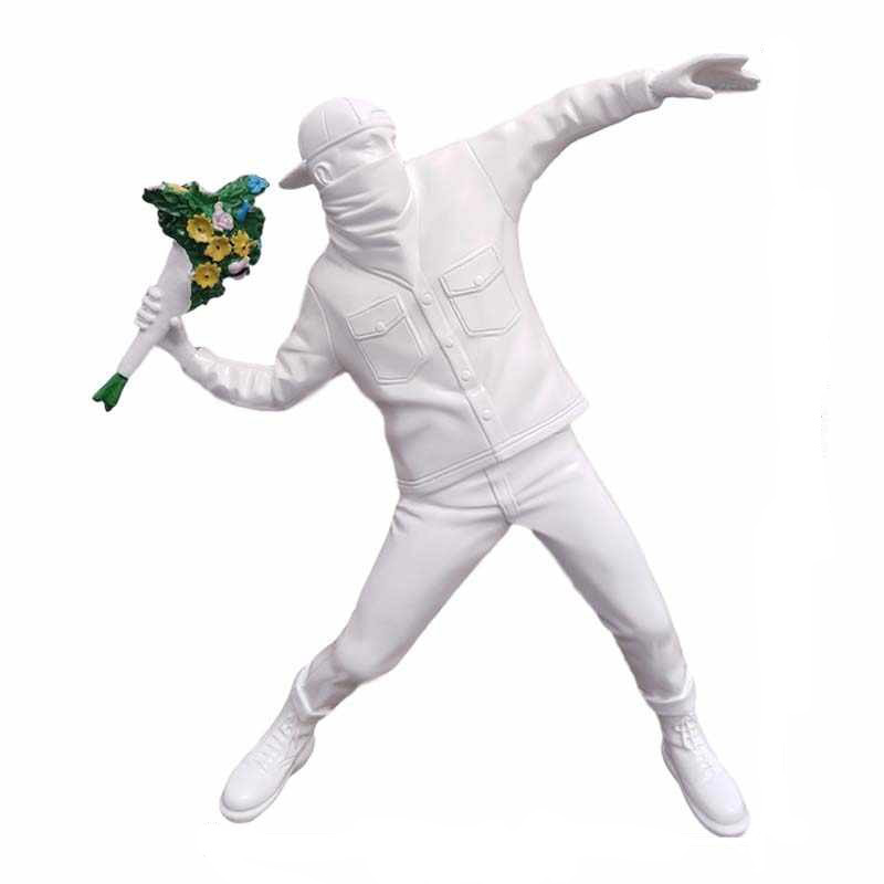 Статуэтка Banksy Flower Thrower White   Белый в Казани | Loft Concept 