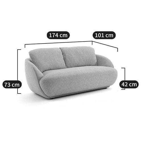 Диван с обивкой меланж Halle Melange Sofa в Казани