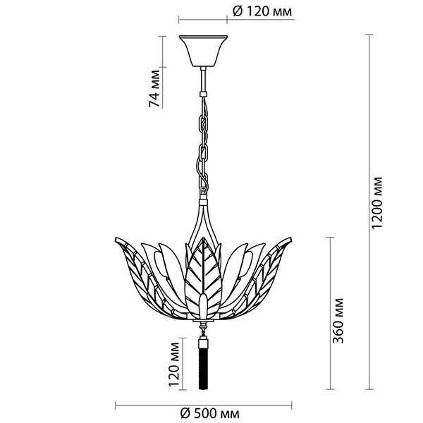 Люстра Glass Petals Chandelier 50 в Казани