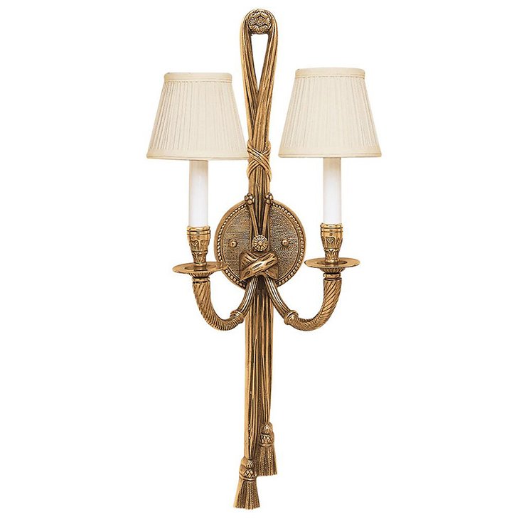 Бра 5538 PERTH SCONCE Antiqued solid brass Латунь Черный Белый в Казани | Loft Concept 