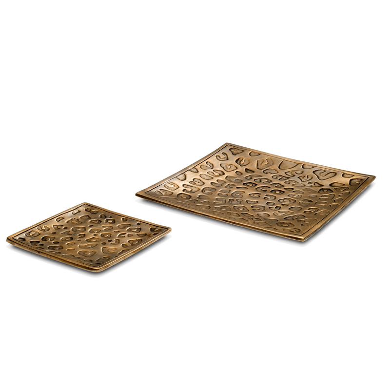 Комплект подносов Eichholtz Tray Jaguar set of 2 Винтажная латунь в Казани | Loft Concept 