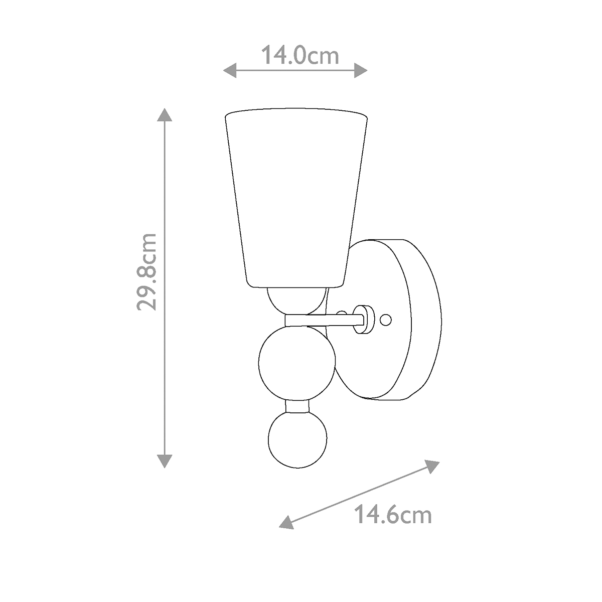 Бра с белым матовым стеклянным плафоном и тремя декоративными шарами Hinkley в Казани