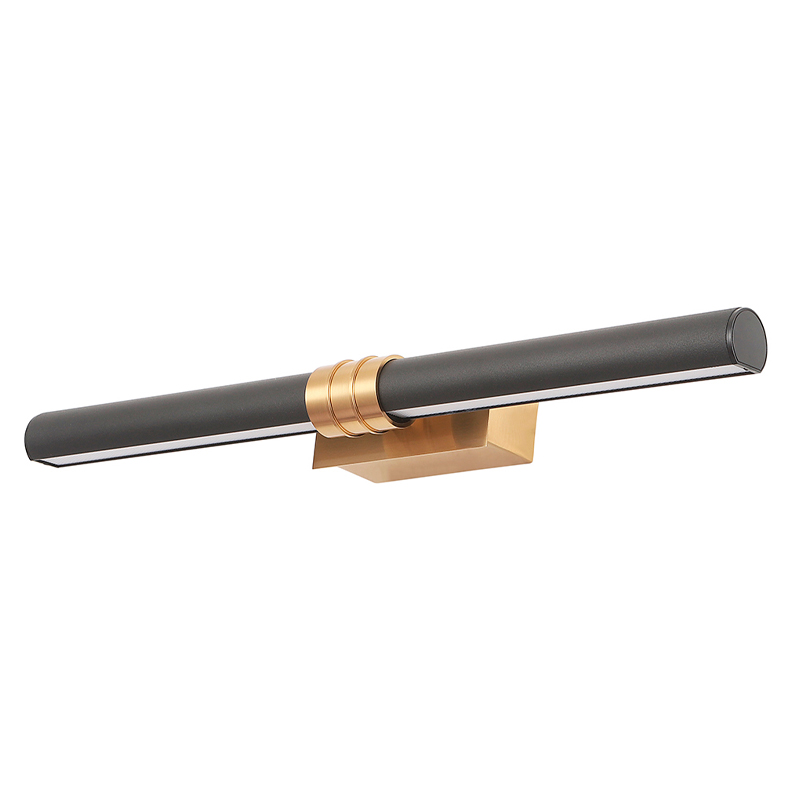 Бра с черным матовым корпусом и золотистым креплением Trumpet tube Латунь Белый Черный Бра с черным матовым корпусом и золотистым креплением Trumpet tube Латунь Белый Черный в Казани | Loft Concept
