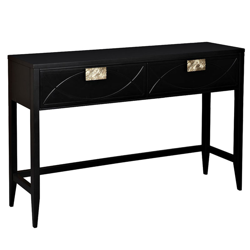 Консоль Amelie Black Console Черный Золотой в Казани | Loft Concept 