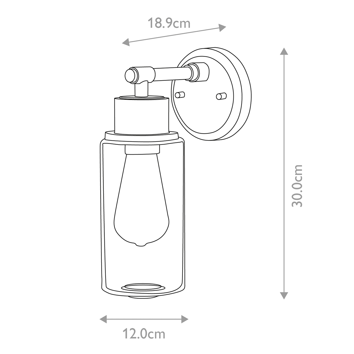 Бра с цилиндрическим прозрачным плафоном из стекла с пузырьками Elstead Lighting в Казани