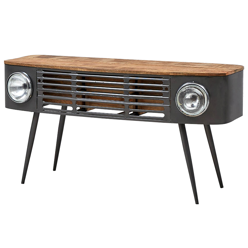 Консоль Loft Car Console Table Древесина Графит в Казани | Loft Concept 