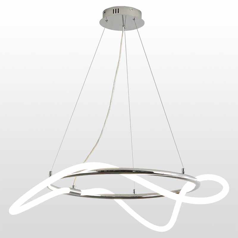 Люстра Luke Lampco Tracer Chandelier Chrome 60 Белый Хром в Казани | Loft Concept 