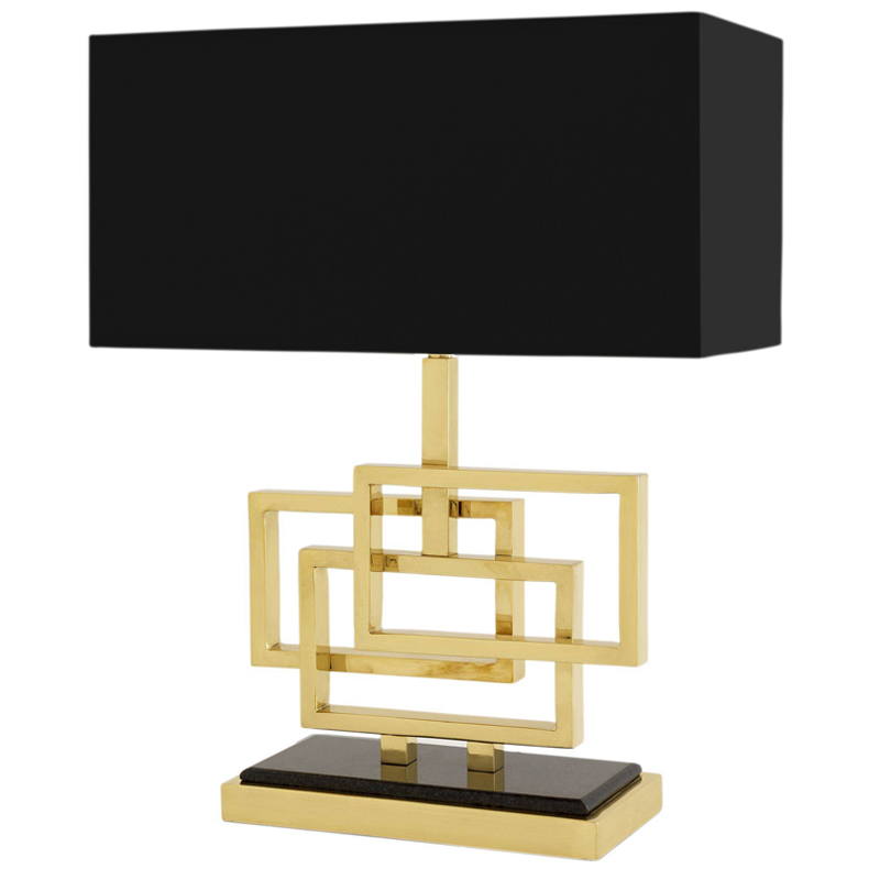 Настольная лампа Eichholtz Table Lamp Windolf Brass Латунь Черный в Казани | Loft Concept 