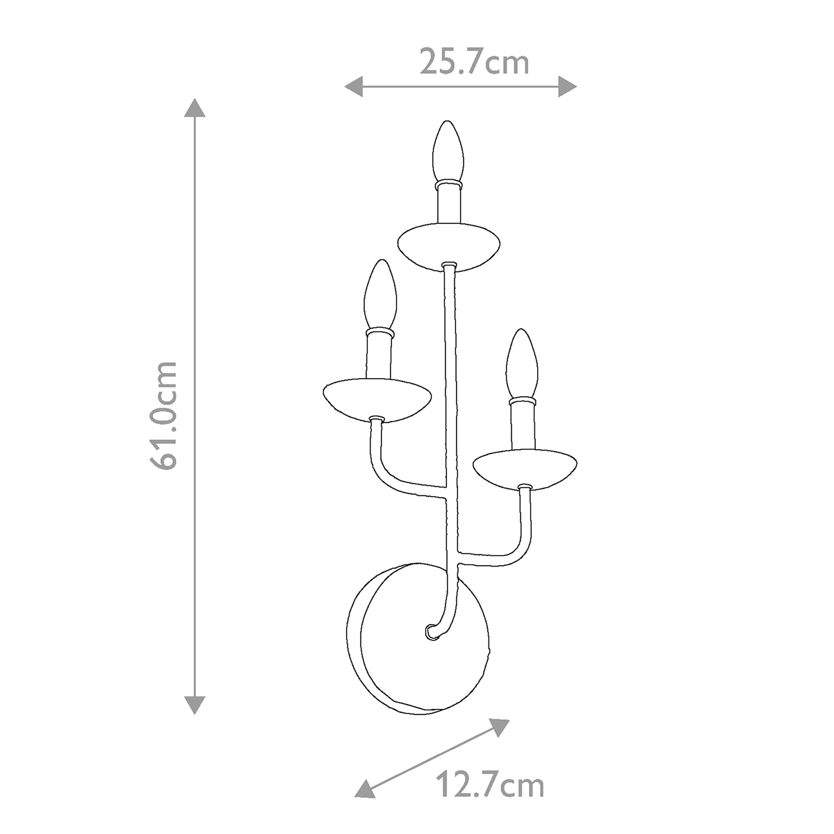 Бра с 3-мя лампами в форме свеч и фактурным покрытием Feiss в Казани