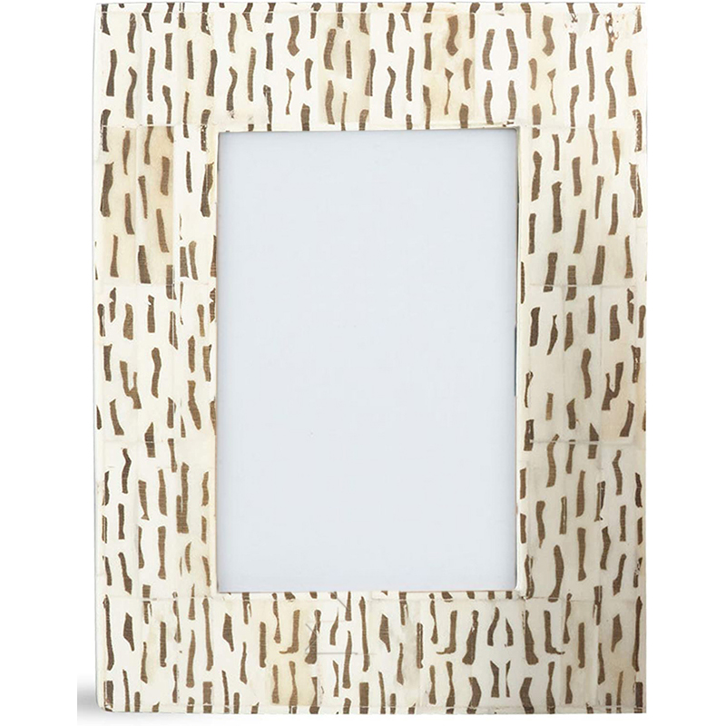 Фоторамка кость Beige Indian Bone Inlay photo frame Бежевый Коричневый в Казани | Loft Concept 