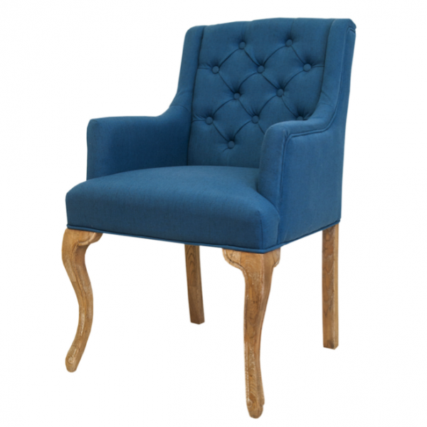 Стул French chairs Provence Amelia Blue ArmChair Голубой пастельный Древесина в Казани | Loft Concept 