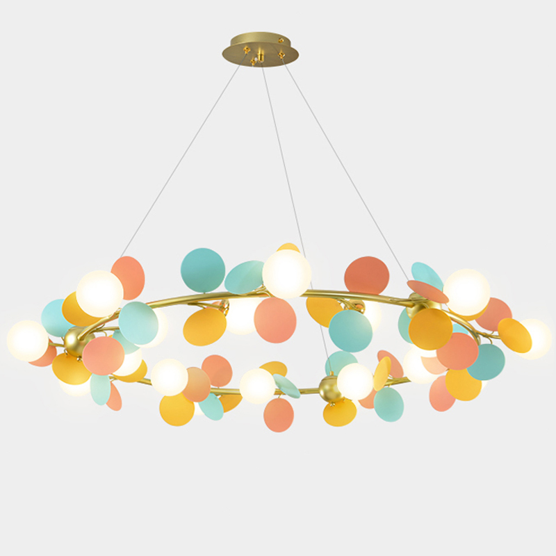 Люстра MATISSE Chandelier circle multicolor Золотой Белый Мульти в Казани | Loft Concept 