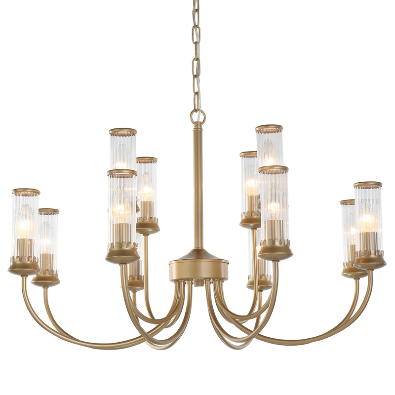 Люстра Morgane Chandelier gold 78 Золотой Прозрачный в Казани | Loft Concept 