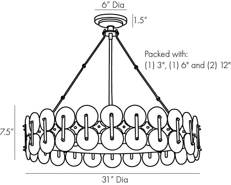 Люстра Arteriors RONDELLE CHANDELIER в Казани