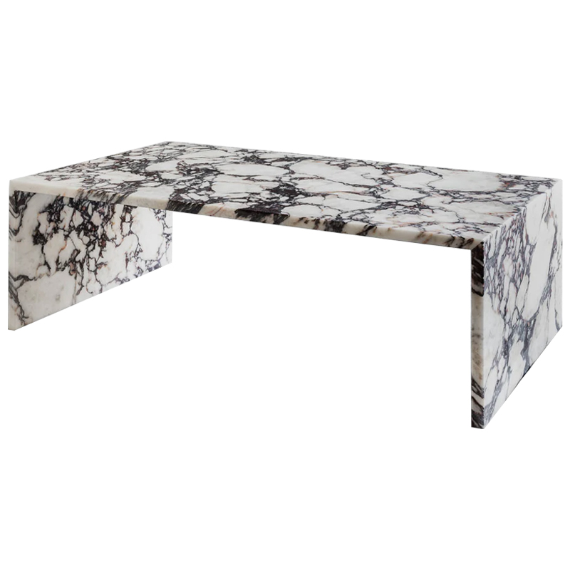 Кофейный стол Patricio Marble Coffee Table Белый Коричневый Молочный в Казани | Loft Concept 