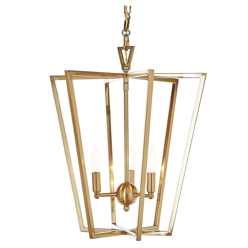 Люстра Fabiole Gold Cage Chandelier Золотой в Казани | Loft Concept 