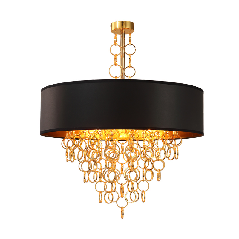 Люстра Ritz Rings Chandelier Золотой Черный в Казани | Loft Concept 