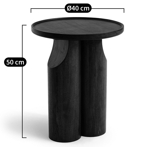 Круглый приставной стол из массива ореха Balu Wooden Side Table в Казани