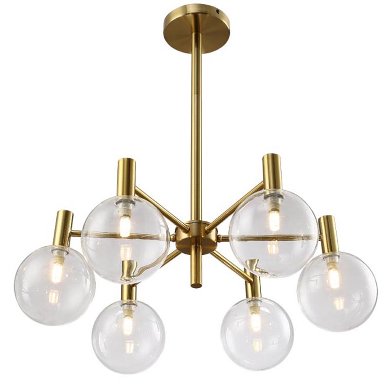 Люстра Holevier Chandelier 6 lamp Золотой в Казани | Loft Concept 