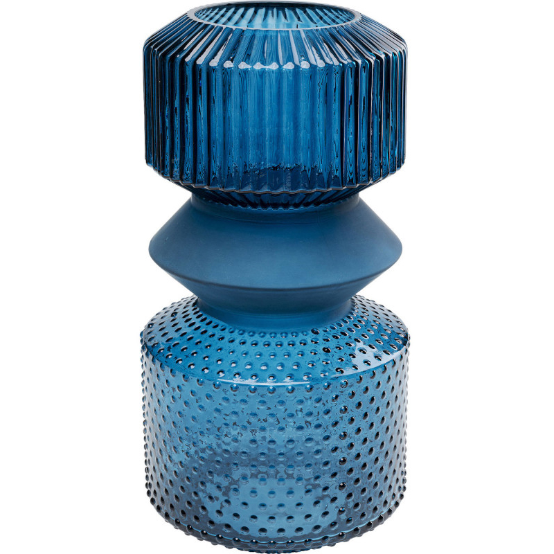 Ваза Geometric Blue Glass Vase 36 Синий в Казани | Loft Concept 