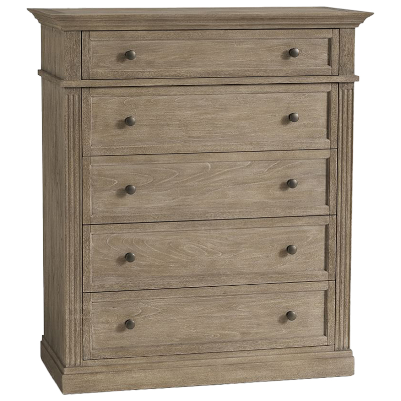 Комод 5 ящиков Benjamin Chest of 5 Drawers Бежево-серый в Казани | Loft Concept 