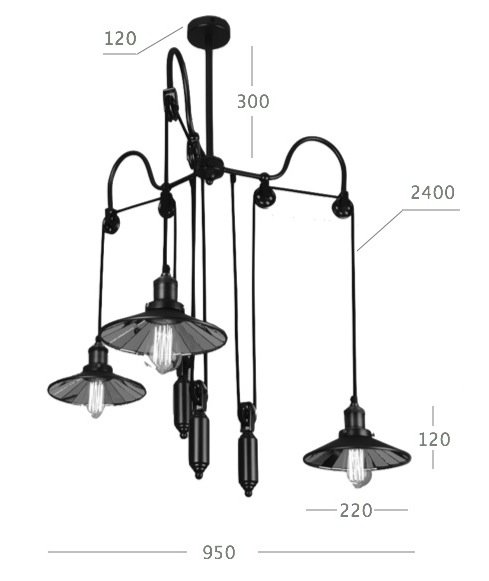 Люстра Loft Cone Pendant Reflector Balance 3 в Казани