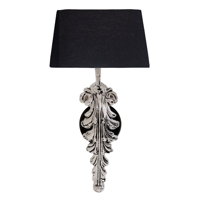 Бра Eichholtz Wall Lamp Beau Site Nickel+Black Никель Черный в Казани | Loft Concept 