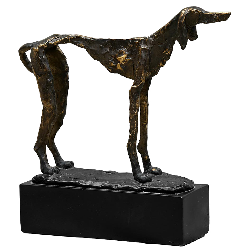 Статуэтка собака Giacometti Dog Statue Черный Золотой в Казани | Loft Concept 