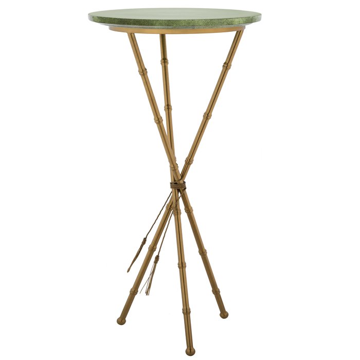 Green Stingray Skin Side Tables Зеленый Золотой в Казани | Loft Concept 