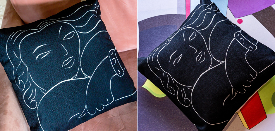 Декоративная подушка White Silhouette Pasiphae Pillow Декоративная подушка White Silhouette Pasiphae Pillow - Loft-Concept в Казани