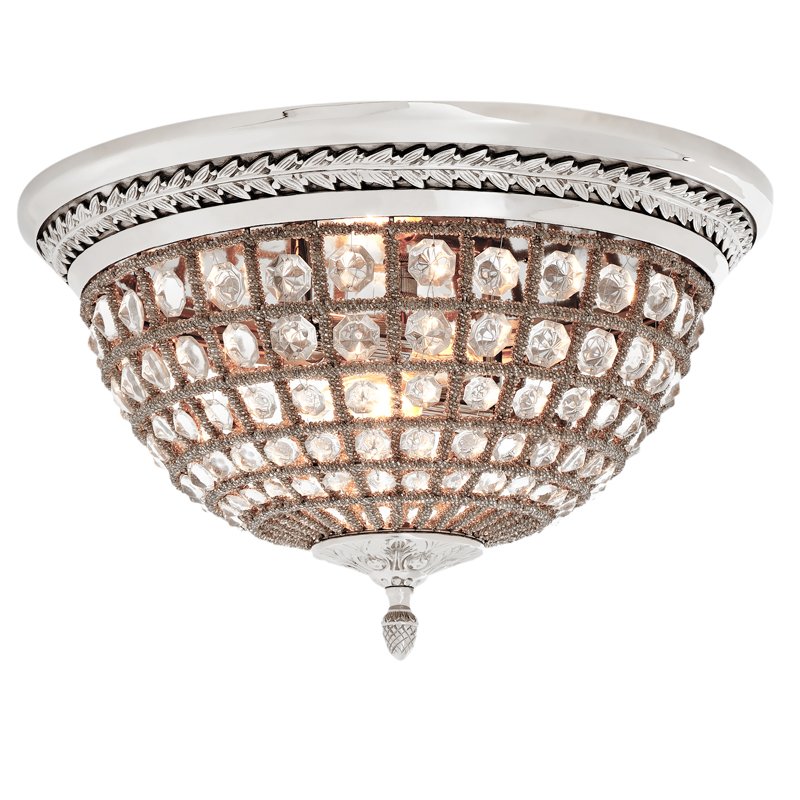 Потолочный светильник Ceiling Lamp Kasbah Nickel Никель Прозрачное Стекло в Казани | Loft Concept 