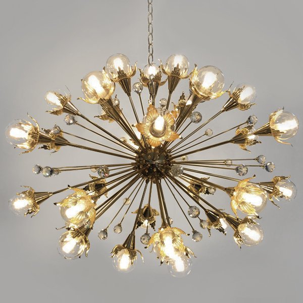 Люстра Jonathan Adler GIANT SPUTNIK CHANDELIER Латунь в Казани | Loft Concept 