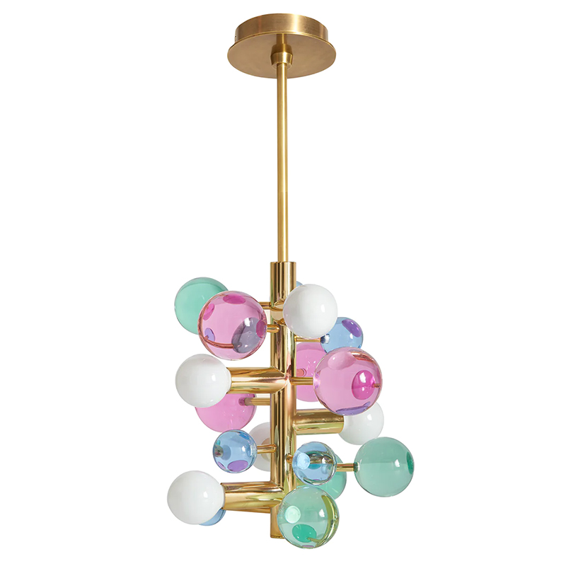 Светильник Jonathan Adler GLOBO FIVE-LIGHT CHANDELIER Multi Золотой Мульти в Казани | Loft Concept 