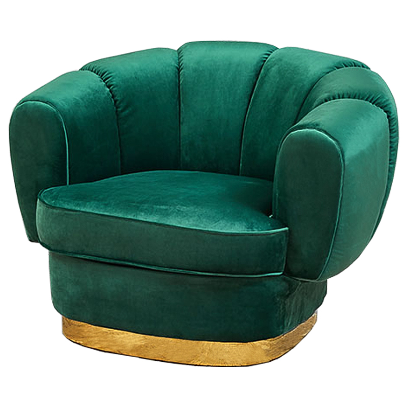 Кресло Emerald Softness Armchair Изумрудный Глянцевое золото в Казани | Loft Concept 