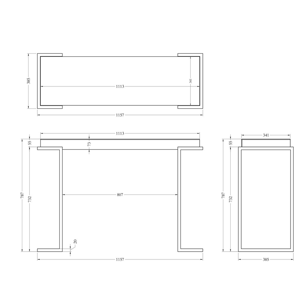 Консоль зеркальная Mirror Chrome Console в Казани