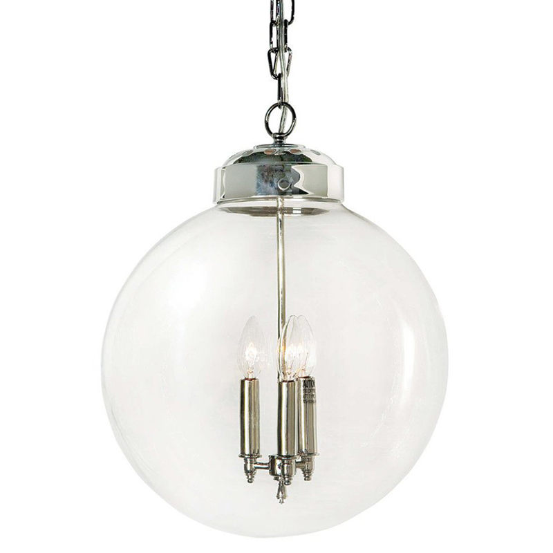 Подвесной светильник Conor Globe Hanging lamp Silver Серебряный Прозрачный (Transparent) в Казани | Loft Concept 