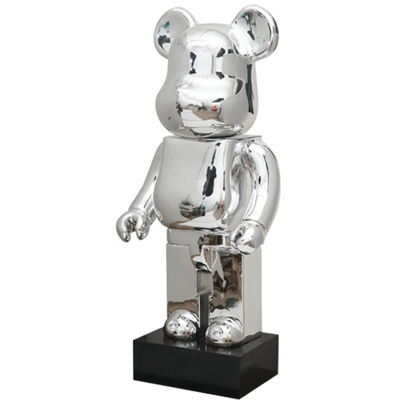 Статуэтка Bearbrick Silver on stand Серебряный в Казани | Loft Concept 