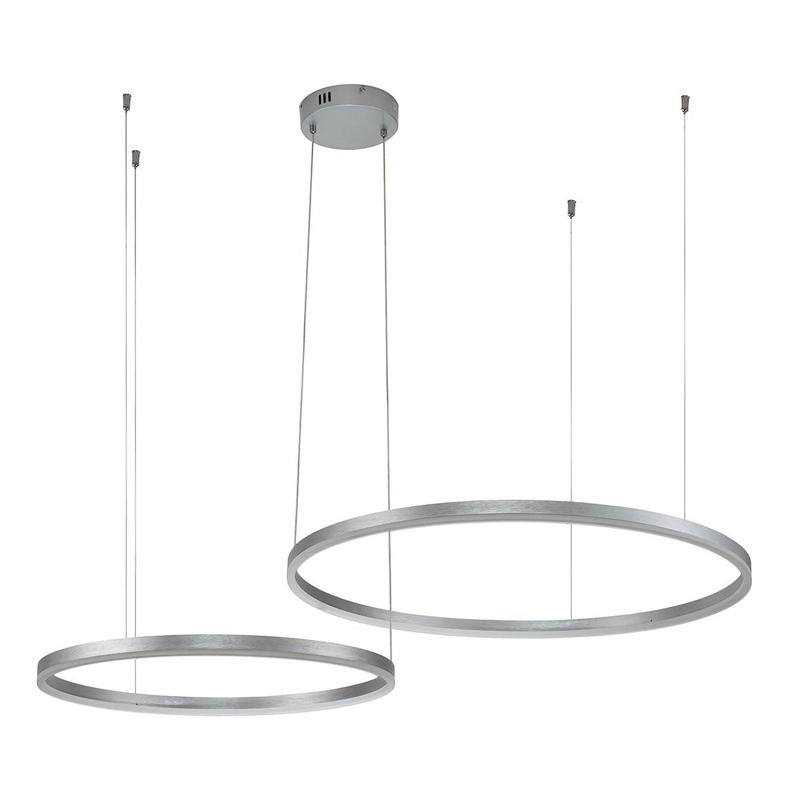 Подвесной светильник Neo Circles Double Silver Серебряный в Казани | Loft Concept 