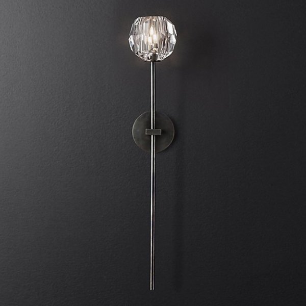 Бра RH Boule de Cristal Long Sconce Black Черный в Казани | Loft Concept 