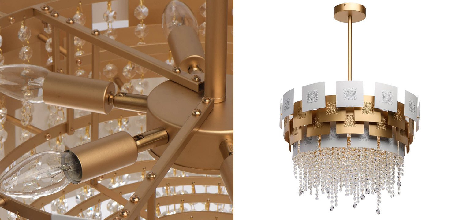 Люстра Engraving Plates White Gold - фото №1