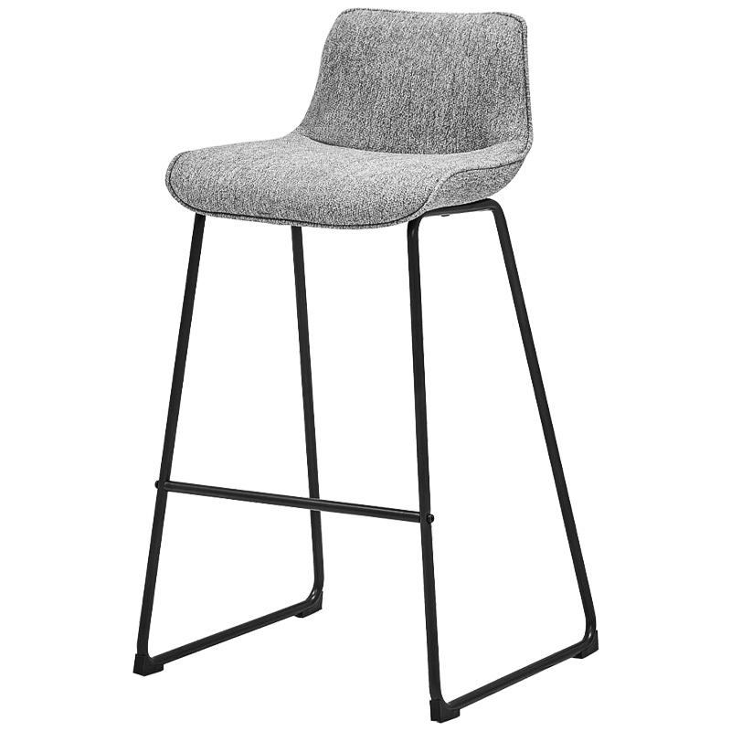 Барный стул Alonzo Bar Stool Gray Черный Светло-серый в Казани | Loft Concept 