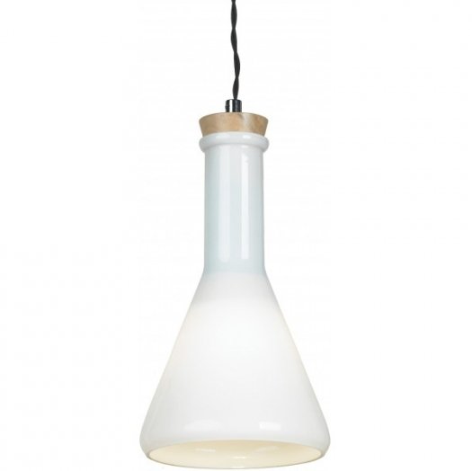 Подвесной светильник Glass Bottle Light 1 Белый в Казани | Loft Concept 