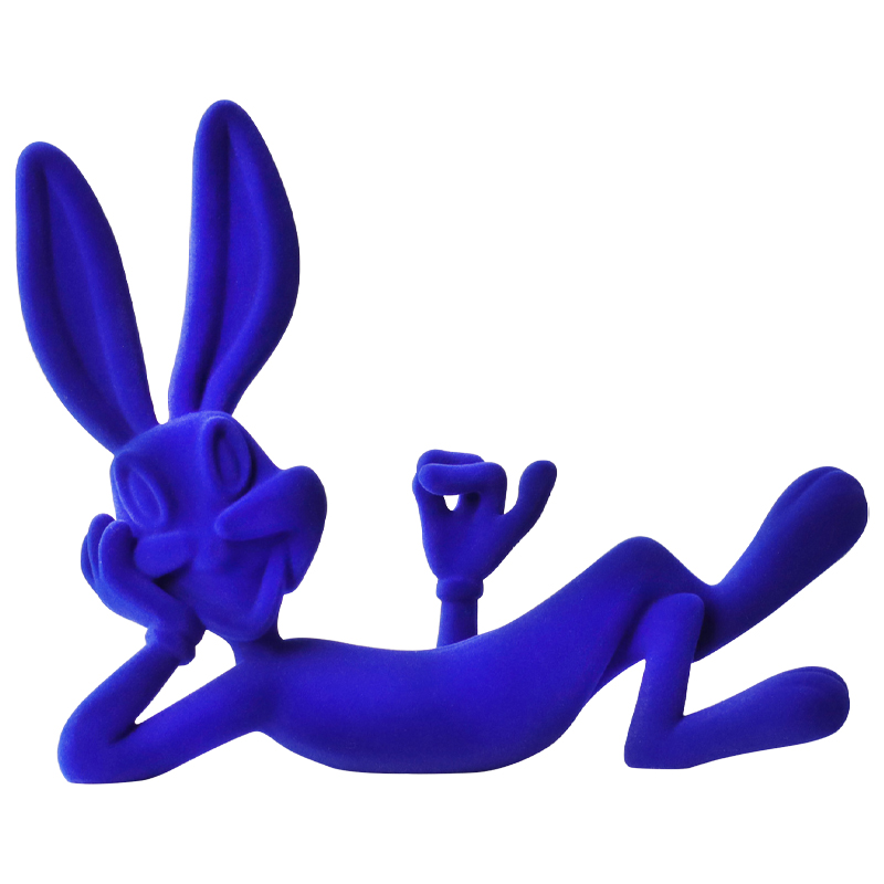 Декоративная статуэтка синий флок Bugs Bunny Blue Statuette Синий в Казани | Loft Concept 