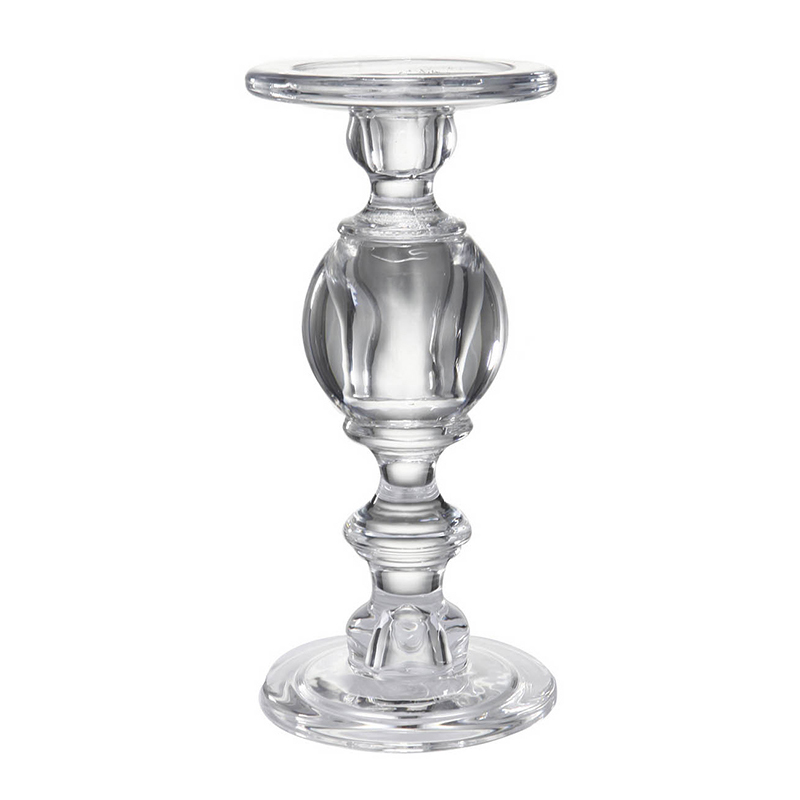 Подсвечник Glass Candlestick II Прозрачное Стекло в Казани | Loft Concept 